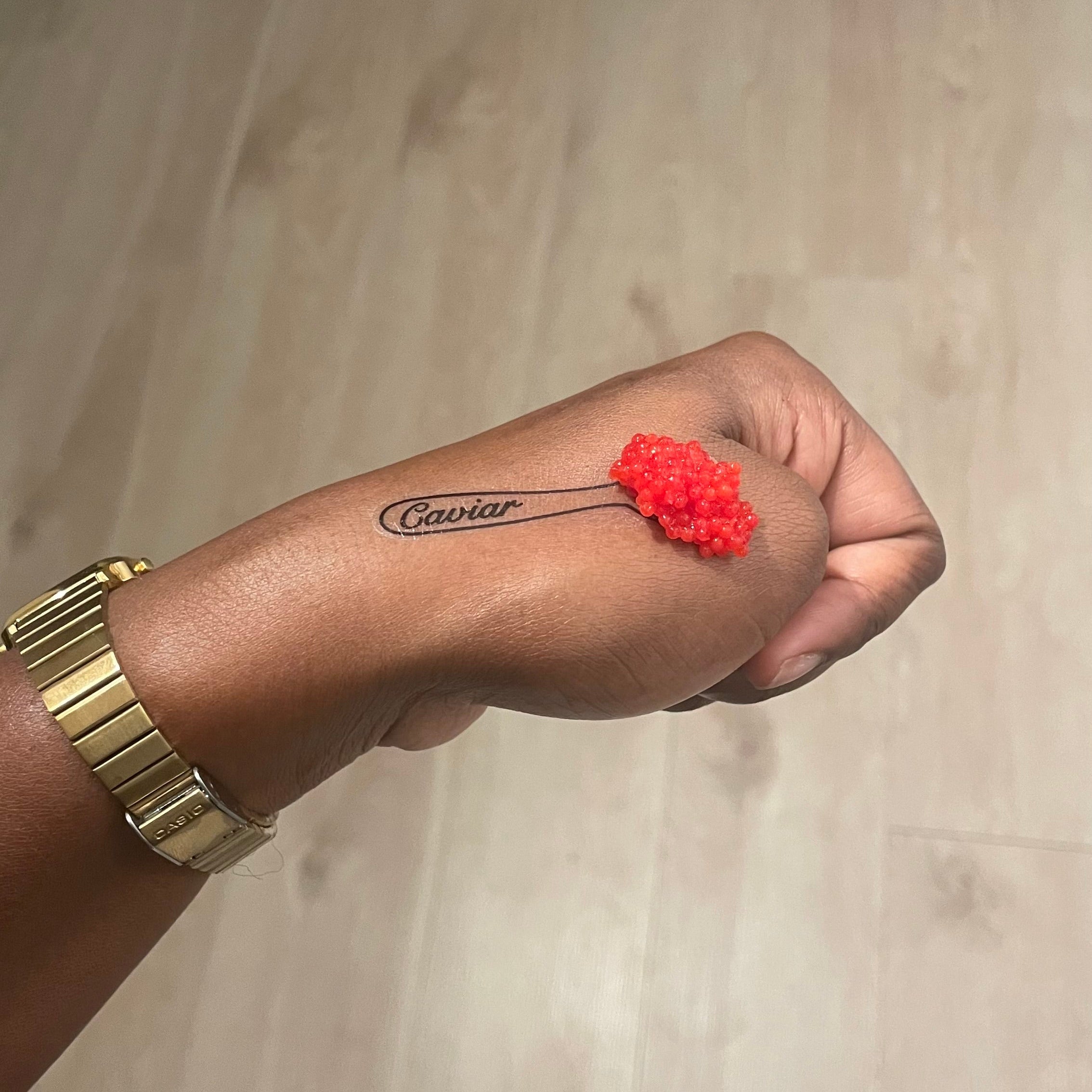 Caviar Bump Temporary Tattoo