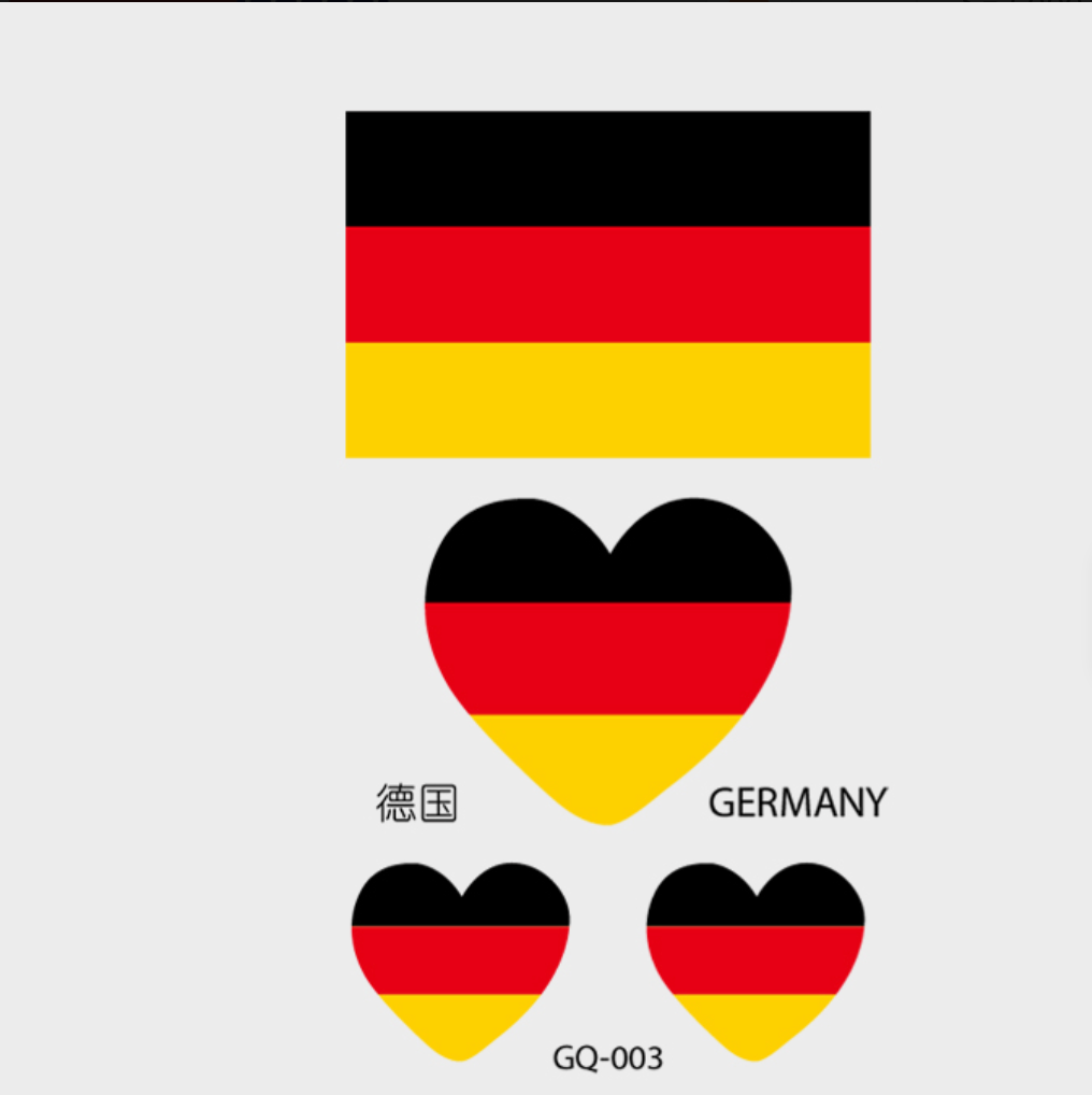 Country Flag Temporary Tattoos (PACK OF 4)