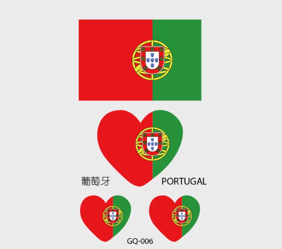 Country Flag Temporary Tattoos (PACK OF 4)