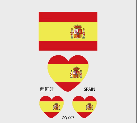 Country Flag Temporary Tattoos (PACK OF 4)