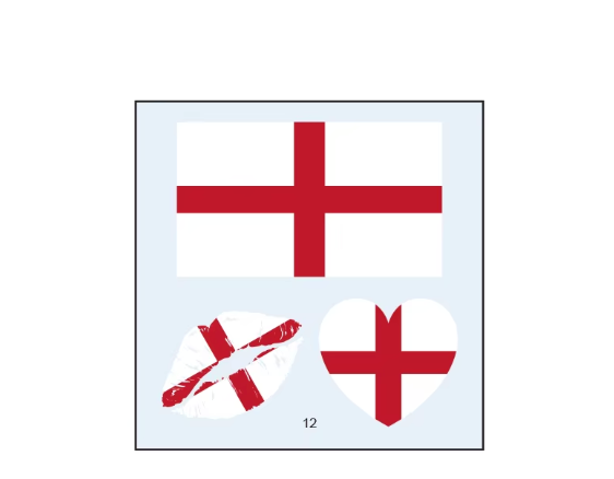 Country Flag Temporary Tattoos (PACK OF 3)