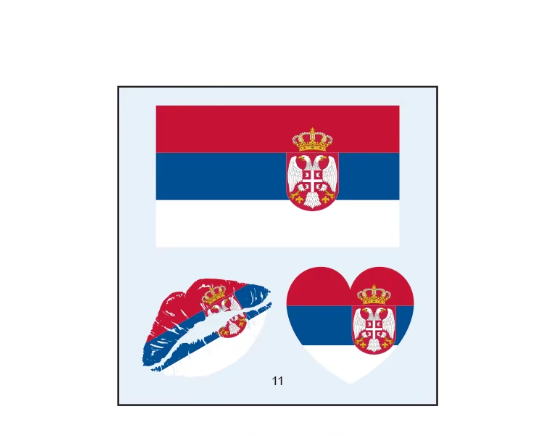 Country Flag Temporary Tattoos (PACK OF 3)