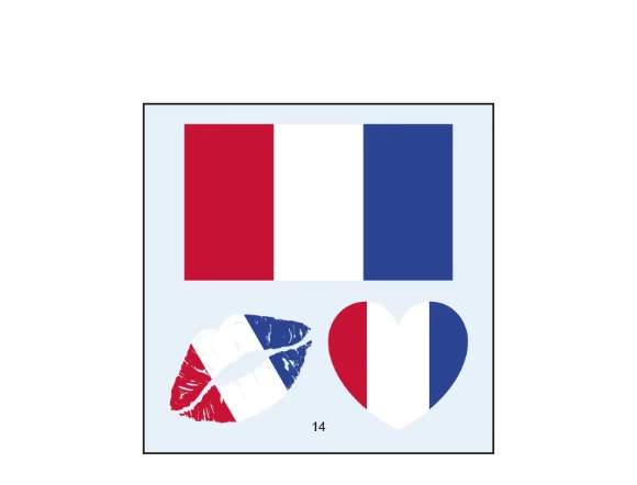 Country Flag Temporary Tattoos (PACK OF 3)