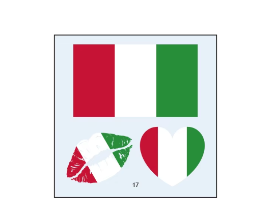 Country Flag Temporary Tattoos (PACK OF 3)