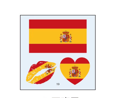 Country Flag Temporary Tattoos (PACK OF 3)