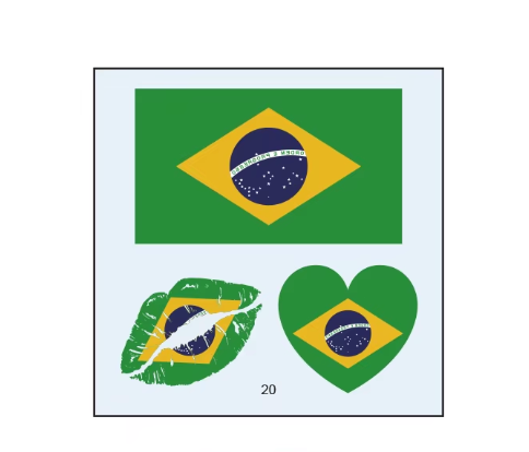 Country Flag Temporary Tattoos (PACK OF 3)