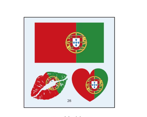 Country Flag Temporary Tattoos (PACK OF 3)